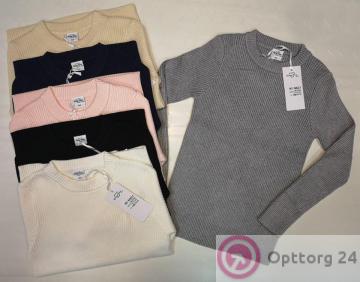 Джемпер для девочки однотонный купить оптом