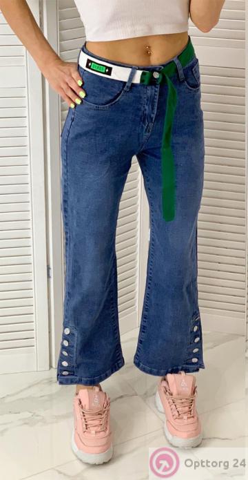 Шорты женские джинсовые расклешенные купить оптом