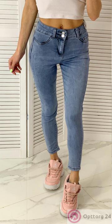 Джинсы женские с декором большое кольцо купить оптом