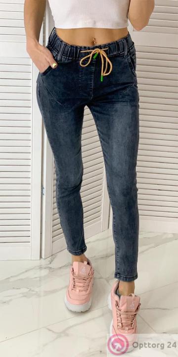 Джоггеры женские с бежевым шнурком купить оптом