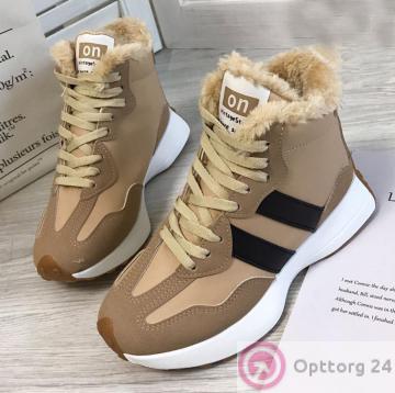 Ботинки женские зимние цвет песочный купить оптом