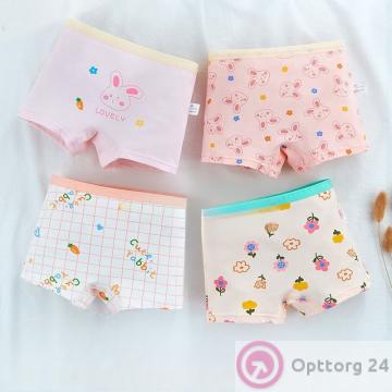 Трусы-шортики для девочки c принтом купить оптом
