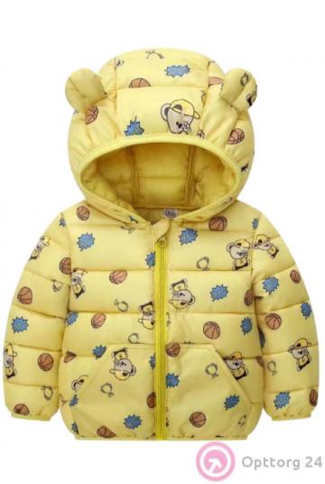 Куртка детская демисезонная с принтом стеганая купить оптом