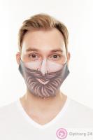 Маска тканевая с принтом бороды купить оптом