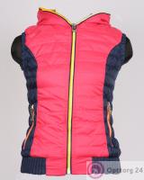 Жилет женский розовый с темно- синими вставками купить оптом