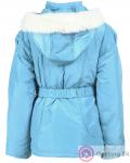 Куртка детская бирюзовая с белым мехом купить оптом