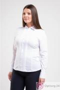 Блузка женская с длинным рукавом белого цвета купить оптом