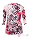 Блузка женская красного леопардового окраса, ворот с бантом купить оптом