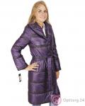 Пальто женское фиолетового цвета, с поясом. купить оптом