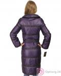 Пальто женское фиолетового цвета, с поясом. купить оптом
