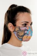 Маска тканевая с принтом изображения девушки купить оптом