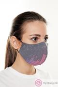 Маска тканевая с принтом эквалайзера купить оптом