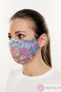 Маска тканевая с ярким принтом купить оптом
