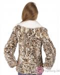 Куртка женская, из искусственного меха, раскрас "Леопард" купить оптом