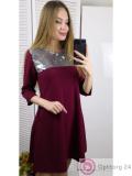 Платье для женщин бордовое с пайетками купить оптом