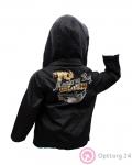 Куртка для мальчика демисезонная черная с принтом купить оптом