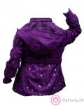 Куртка для девочки демисезонная фиолетовая с принтом купить оптом