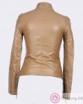 Куртка женская под кожу приталенная цвета кофе купить оптом