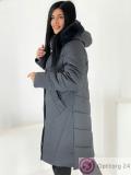 Пальто зимнее женское с искусственным стеганное купить оптом
