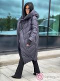 Пальто зимнее женское оригинальное цвет мокрый асфальт купить оптом