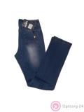 Джинсы женские синего цвета с потертостями купить оптом
