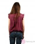 Блузка женская бордового цвета с пуговицами купить оптом
