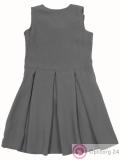Детский школьный сарафан серого цвета классического кроя. купить оптом