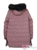 Пуховик женский розового цвета с капюшоном купить оптом
