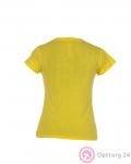 Футболка женская желтого цвета с принтом купить оптом
