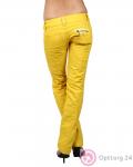 Джинсы женские желтые с накладными карманами купить оптом
