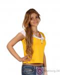 Футболка женская желтая на завязках купить оптом