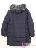 Пуховик женский синего цвета с карманами купить оптом