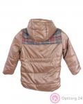 Куртка детская бежевая с клетчатым принтом купить оптом