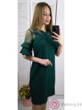 Платье для женщин зеленого цвета с декором купить оптом