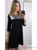 Платье для женщин черное с пайетками купить оптом