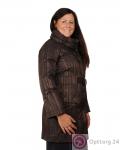 Пальто женское коричневого цвета с поясом купить оптом